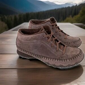 Skechers Bikers Totem Pole Chocolate Suede Leather Chukka Boots Sz 11